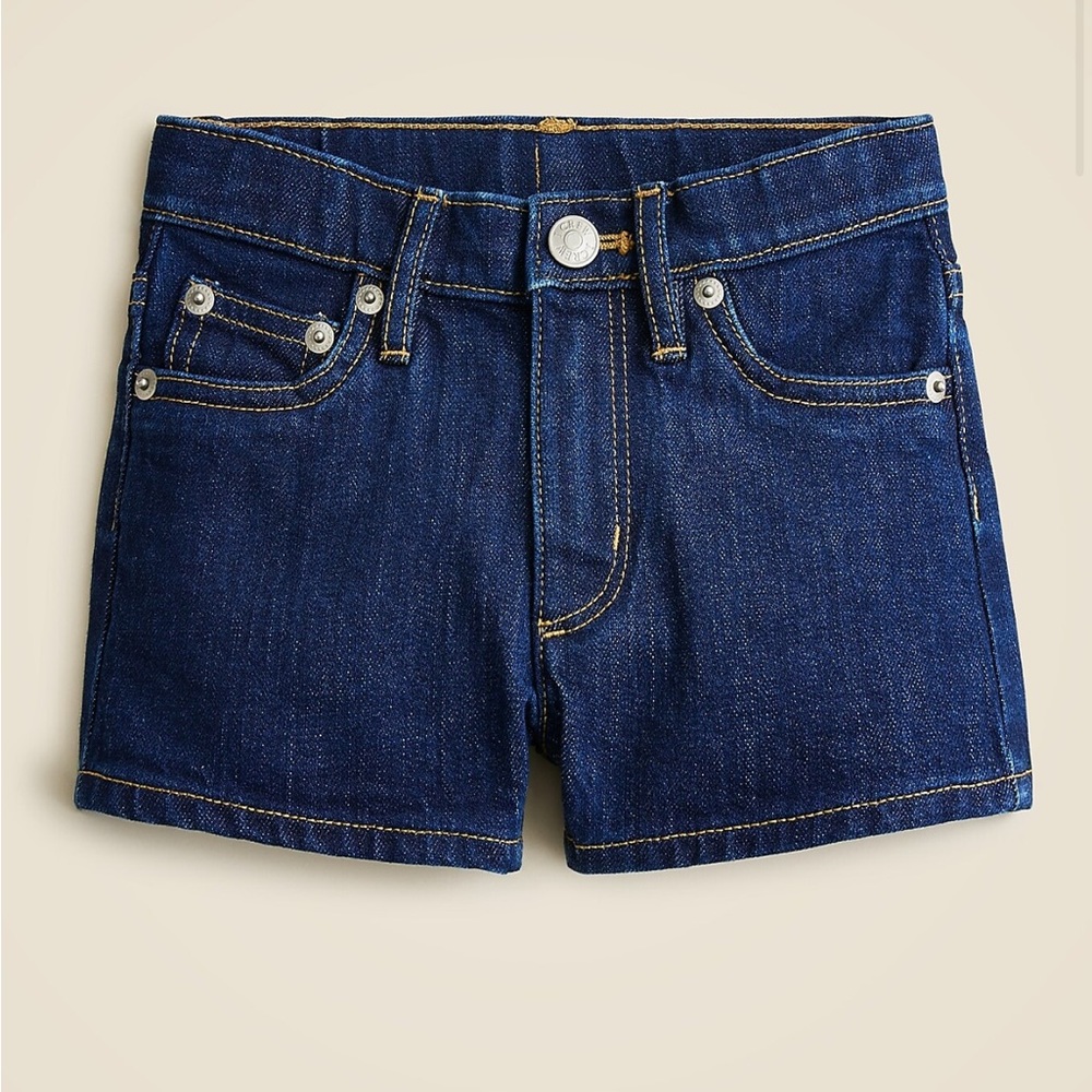 New with tags J.Crew girls high rise Classic Dark Blue Denim Shorts